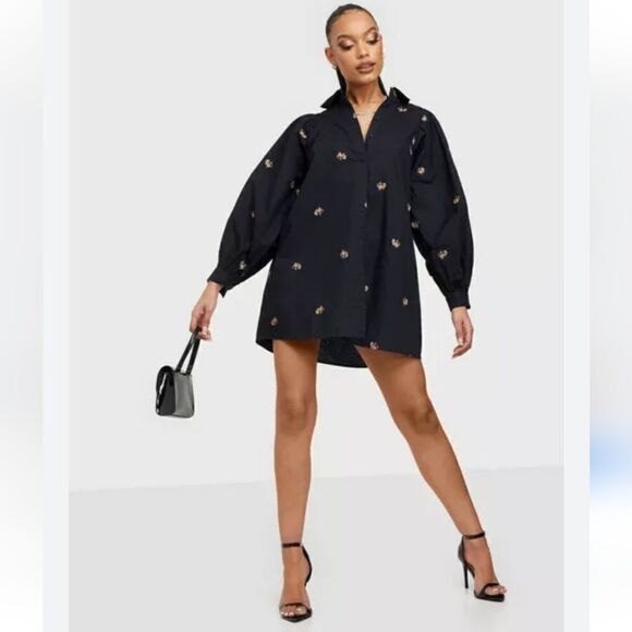 Y.A.S Embroidered Tunic Or Mini Dress with Balloon Sleeves Size S - Picture 2 of 15